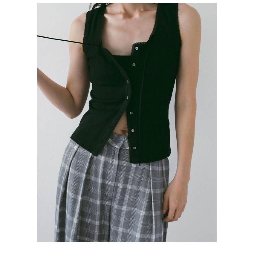 【新品　タグ付き】anuke Backopen Check Tops anuke（アンヌーク） SALE30%OFF anuke 2025SpringSummer トップス