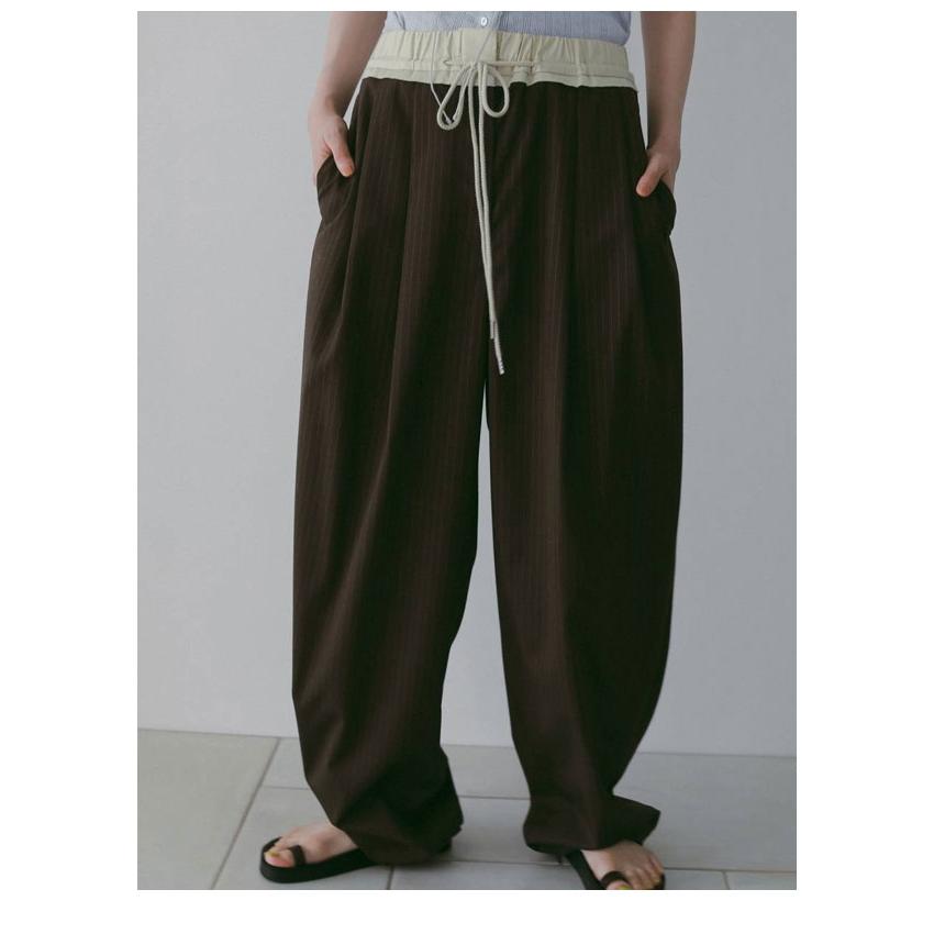 アンヌーク anuke 2026springsummer ボトムス Bicolor Stripe Pants バイカラーストライプパンツ フルレングス 26春夏 62610713の画像