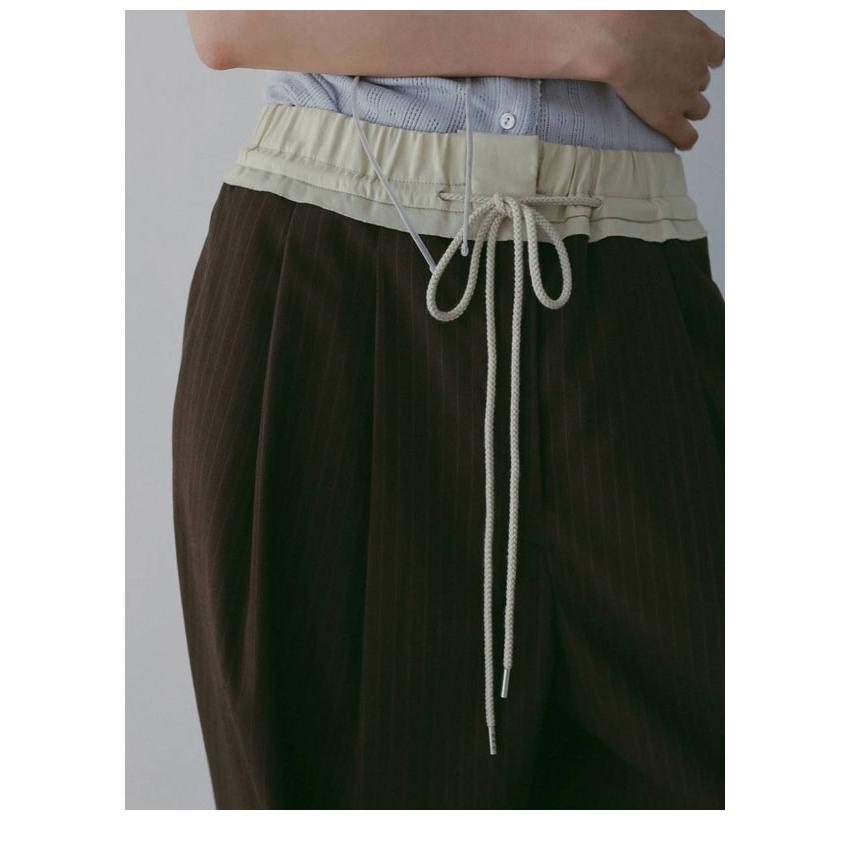 アンヌーク anuke 2026springsummer ボトムス Bicolor Stripe Pants バイカラーストライプパンツ フルレングス 26春夏 62610713の画像