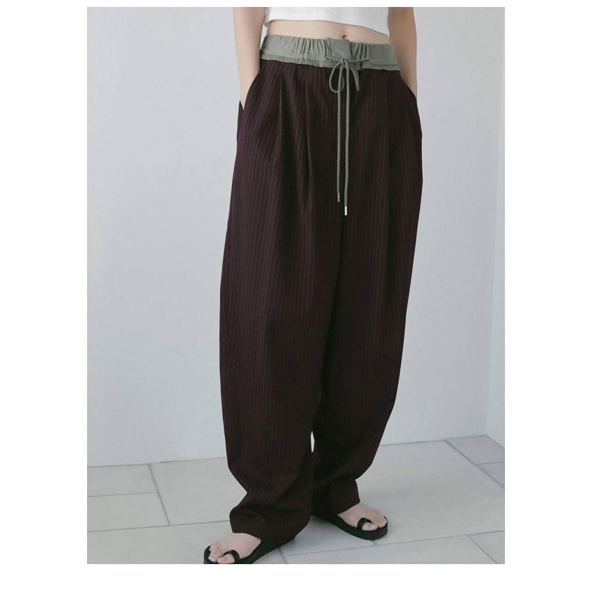 アンヌーク anuke 2026springsummer ボトムス Bicolor Stripe Pants バイカラーストライプパンツ フルレングス 26春夏 62610713の画像