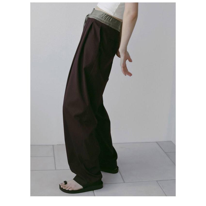 アンヌーク anuke 2026springsummer ボトムス Bicolor Stripe Pants バイカラーストライプパンツ フルレングス 26春夏 62610713の画像