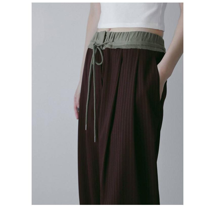アンヌーク anuke 2026springsummer ボトムス Bicolor Stripe Pants バイカラーストライプパンツ フルレングス 26春夏 62610713の画像