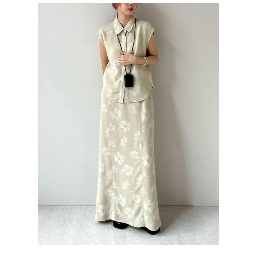 anuke Flower Tuck Skirt 新宿ルミネ限定 花柄スカート anuke 25SS