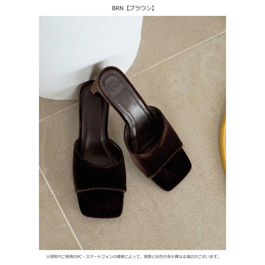 anuke（アンヌーク） anuke 2026Prefall シューズ Squaretoe Velour