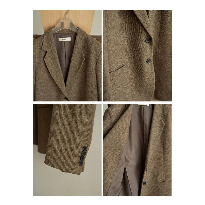 anuke（アンヌーク） anuke 2026Prefall アウター Herringbone Wool