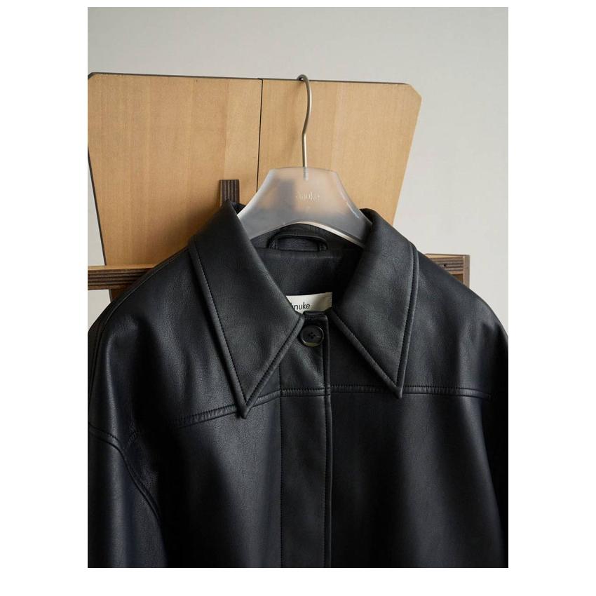 アンヌーク anuke 2026Prefall アウター Ecoleather Over Jacket 9月中旬〜10月上旬予約 エコレザーオーバージャケット 長袖 | anuke | 10