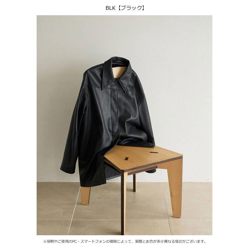 アンヌーク anuke 2026Prefall アウター Ecoleather Over Jacket 9月中旬〜10月上旬予約 エコレザーオーバージャケット 長袖 | anuke | 01