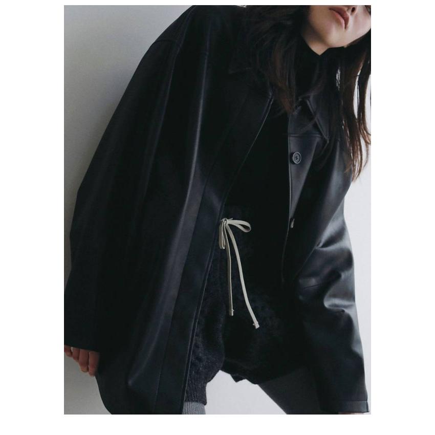 アンヌーク anuke 2026Prefall アウター Ecoleather Over Jacket 9月中旬〜10月上旬予約 エコレザーオーバージャケット 長袖 | anuke | 09