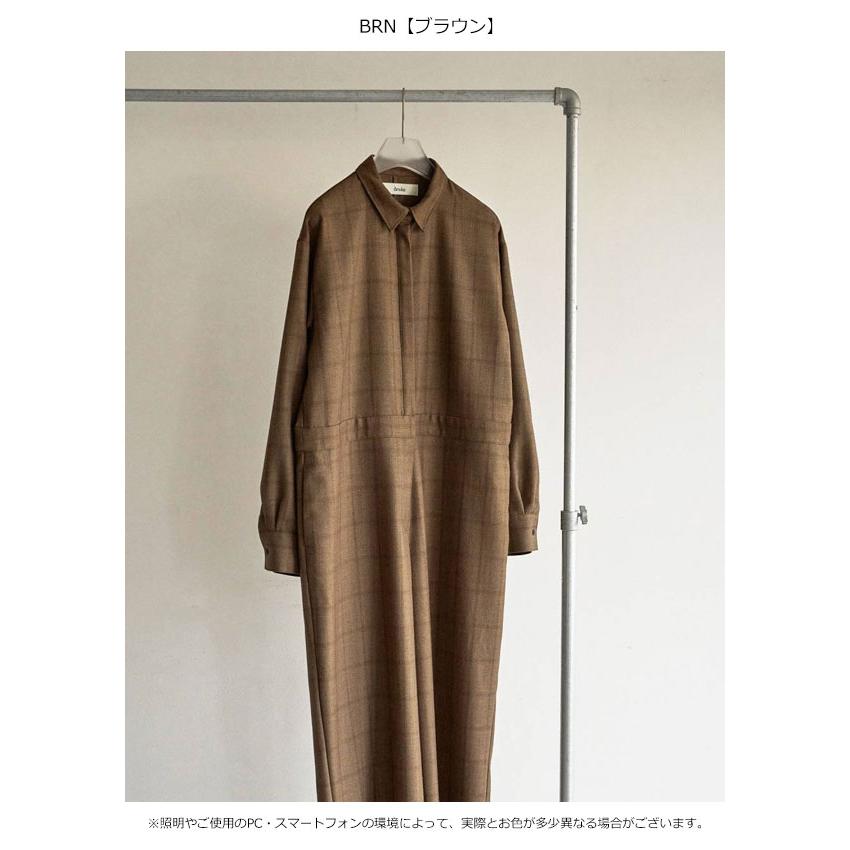 【anuke】Uneck Check Combinaison anuke（アンヌーク） anuke 2026Prefall オールインワン Check Shirts