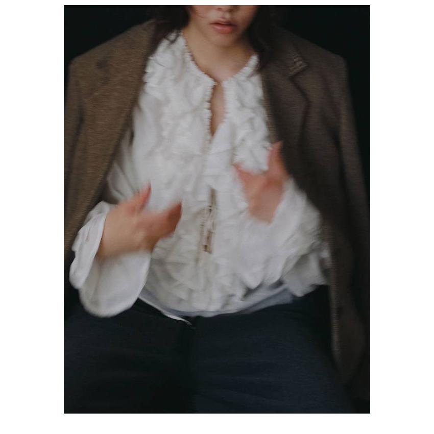 anuke（アンヌーク） anuke 2026Prefall トップス 2way Frill Blouse