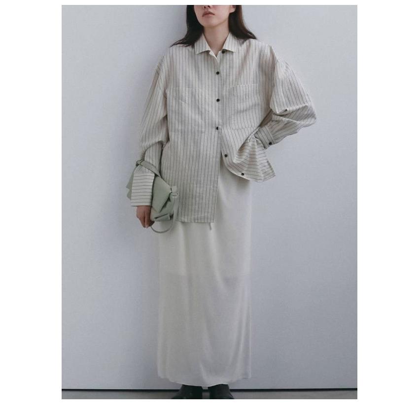 anuke（アンヌーク） anuke 2026winter トップス Opencollar Stripe