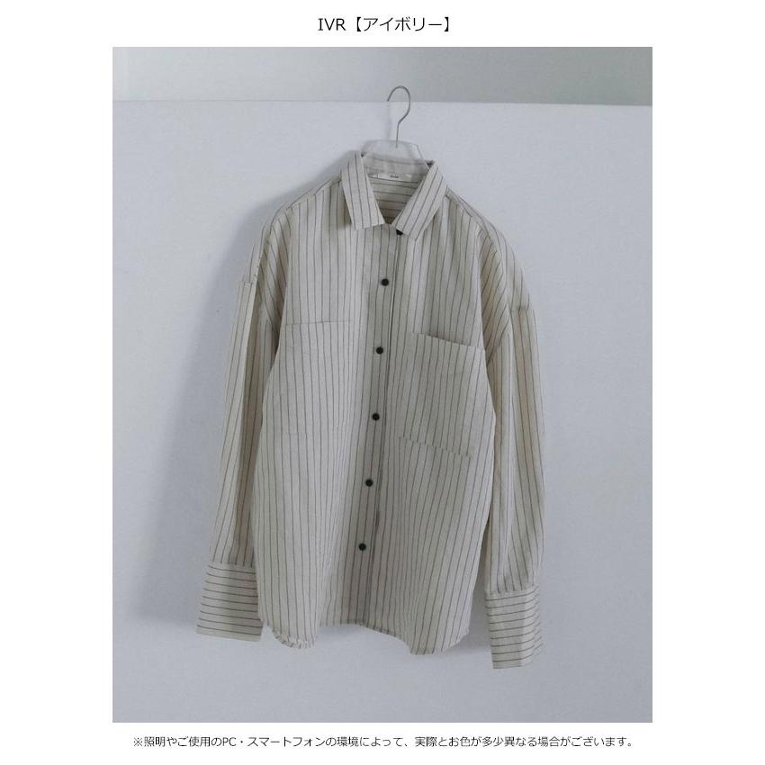 anuke（アンヌーク） anuke 2026winter トップス Opencollar Stripe