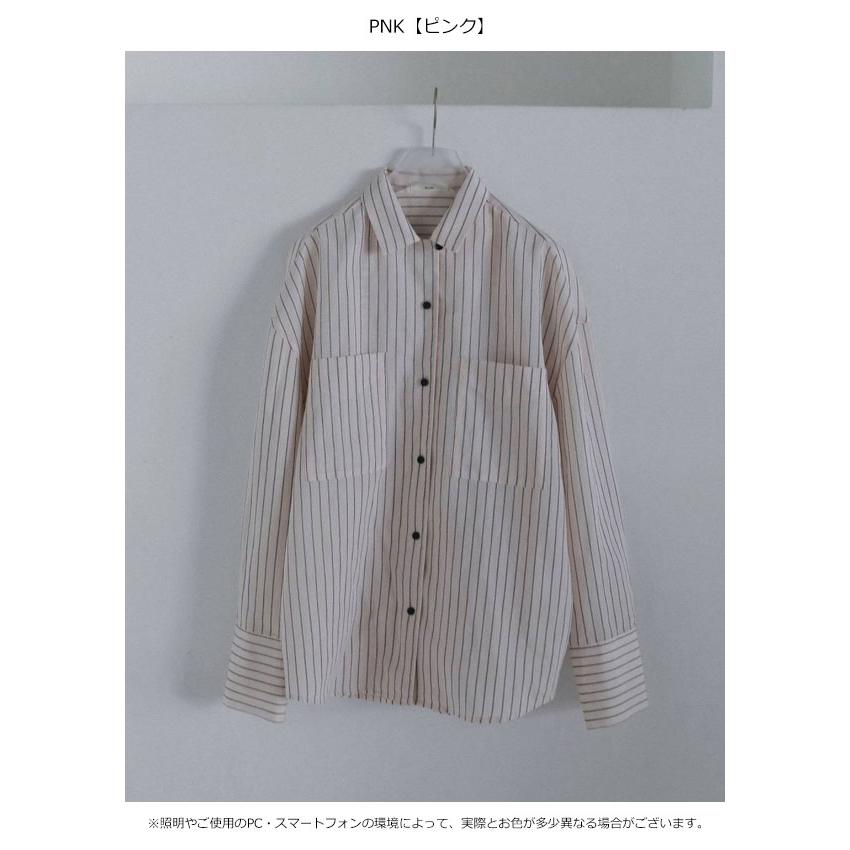 anuke（アンヌーク） anuke 2026winter トップス Opencollar Stripe