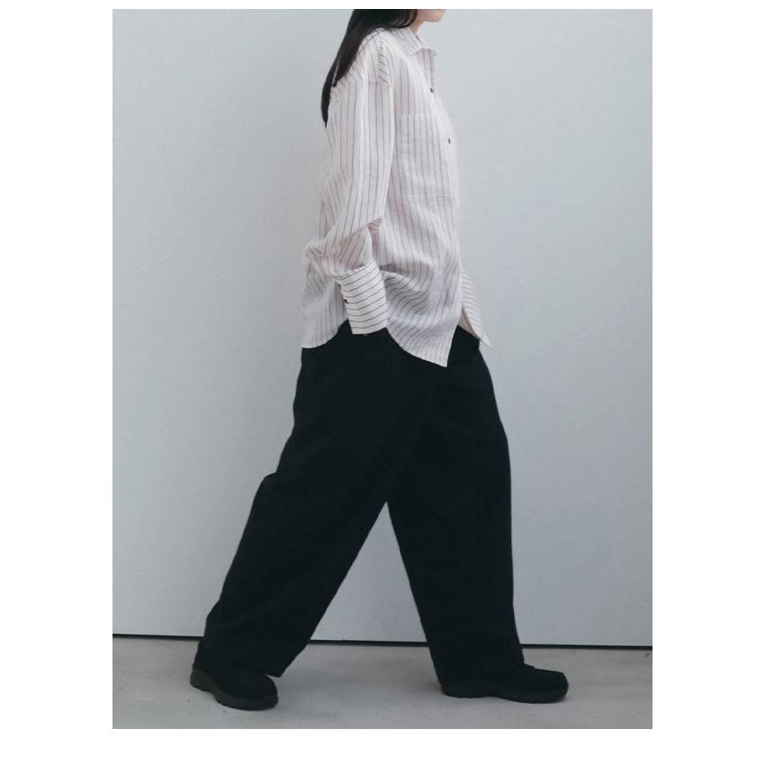 anuke（アンヌーク） anuke 2026winter トップス Opencollar Stripe