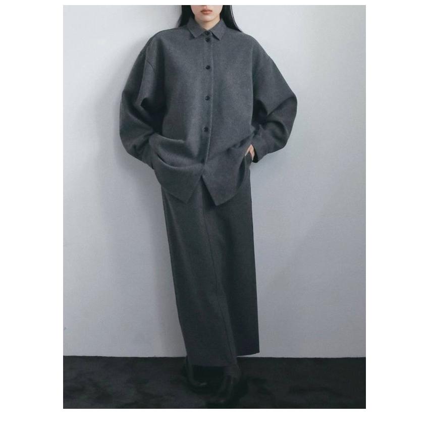 完売品anuke Nep Over Shirts2026ssチャコールグレー anuke（アンヌーク） anuke 2026winter トップス Wool Over Shirts 10