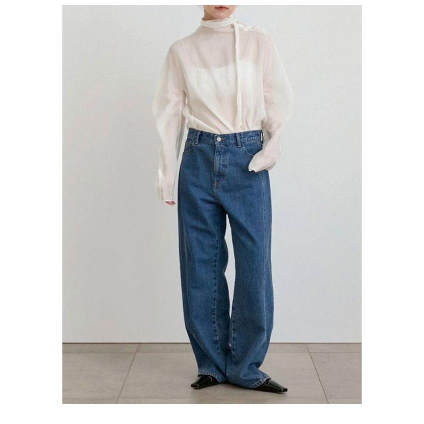 anuke（アンヌーク） anuke 2026winter トップス Organdy Tie Blouse