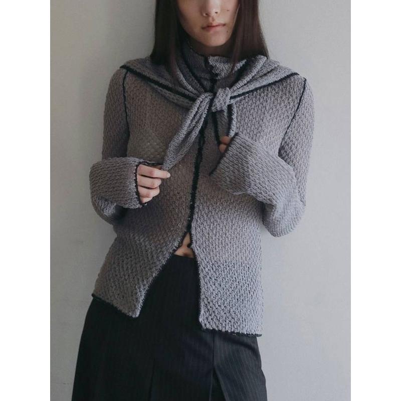 anuke（アンヌーク） anuke 2026Prefall トップス Piping Scarf Knit 8