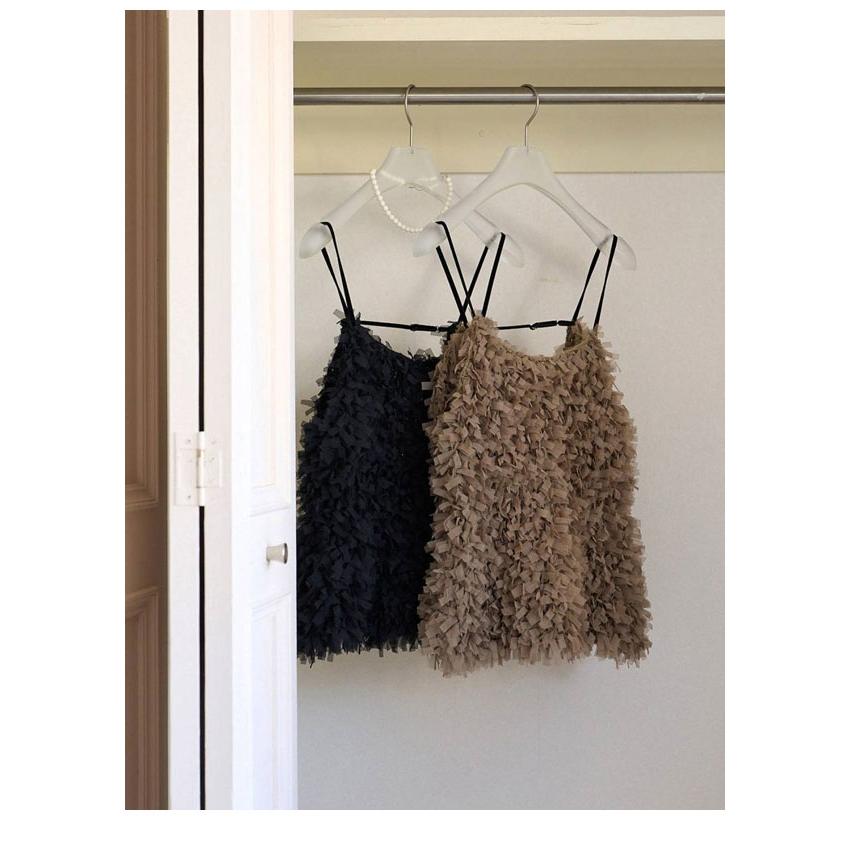 anuke（アンヌーク） anuke 2026Prefall トップス Tulle Fringe 