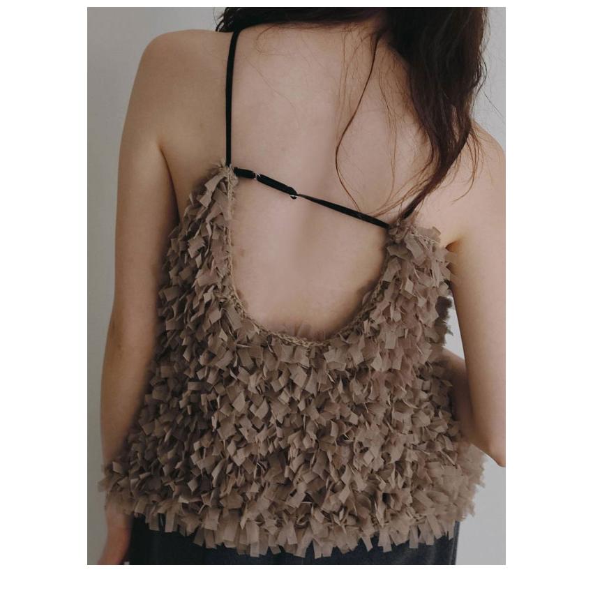 anuke（アンヌーク） anuke 2026Prefall トップス Tulle Fringe