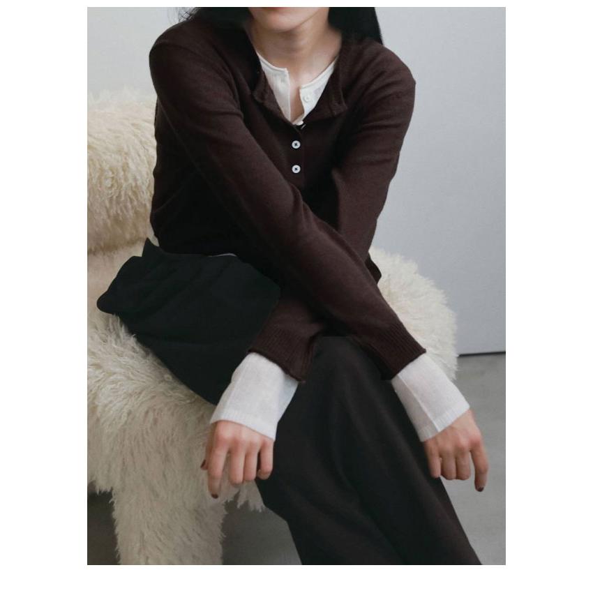 anuke（アンヌーク） anuke 2026winter トップス Layered Crewneck