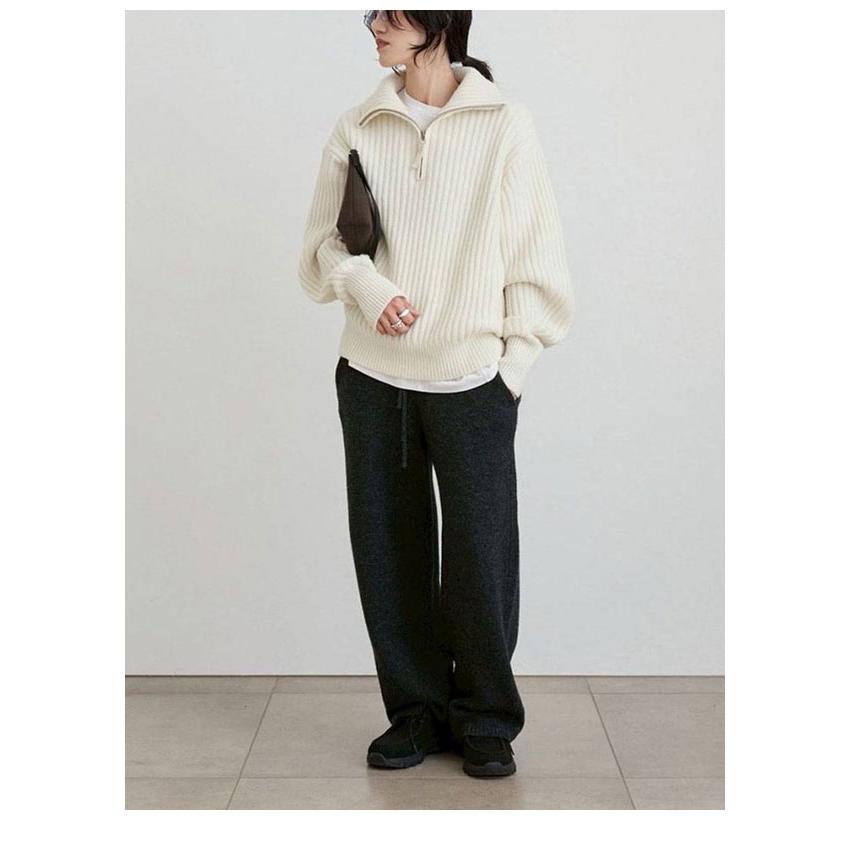 anuke（アンヌーク） anuke 2026winter トップス Halfzip Rib Knit 10