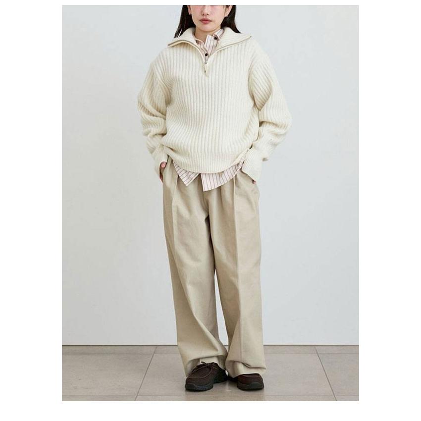 anuke＊トップス anuke（アンヌーク） anuke 2026winter トップス Halfzip Rib Knit 10