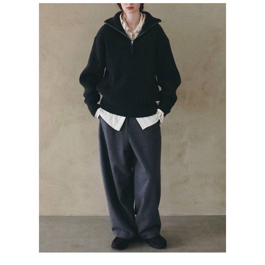 anuke（アンヌーク） anuke 2026winter トップス Halfzip Rib Knit 10