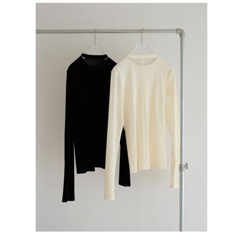anuke（アンヌーク） anuke 2026Prefall トップス Velour Tie Tops