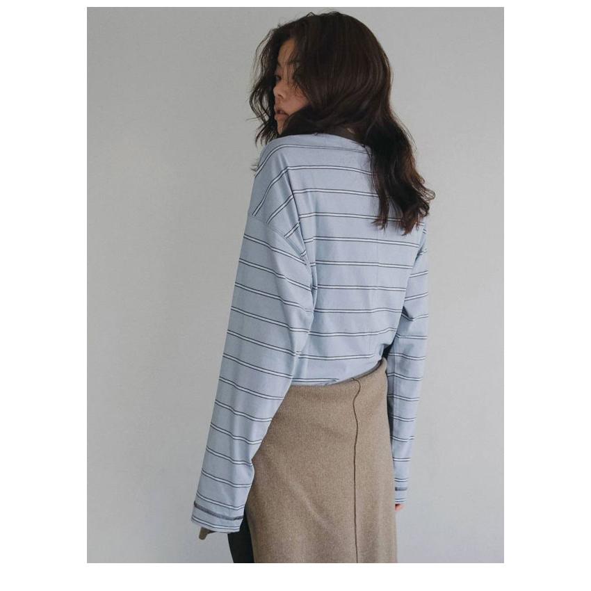 anuke（アンヌーク） anuke 2026Prefall トップス Border Loose Long T