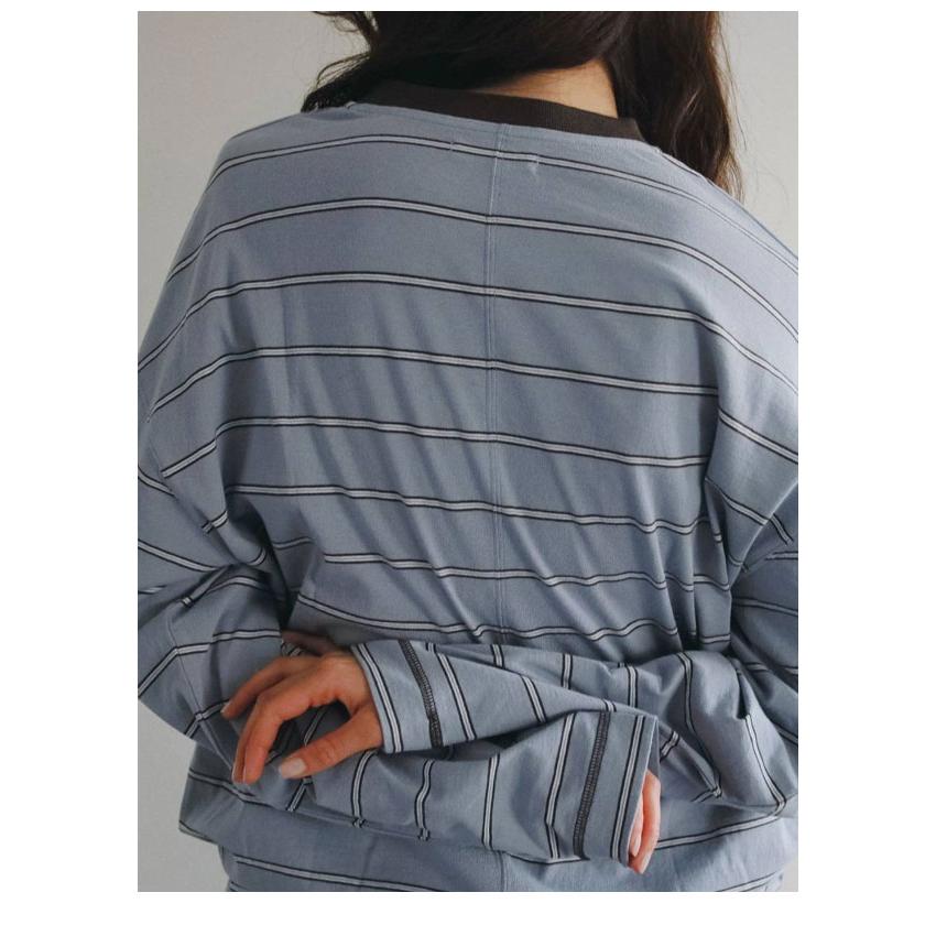 anuke（アンヌーク） anuke 2026Prefall トップス Border Loose Long T