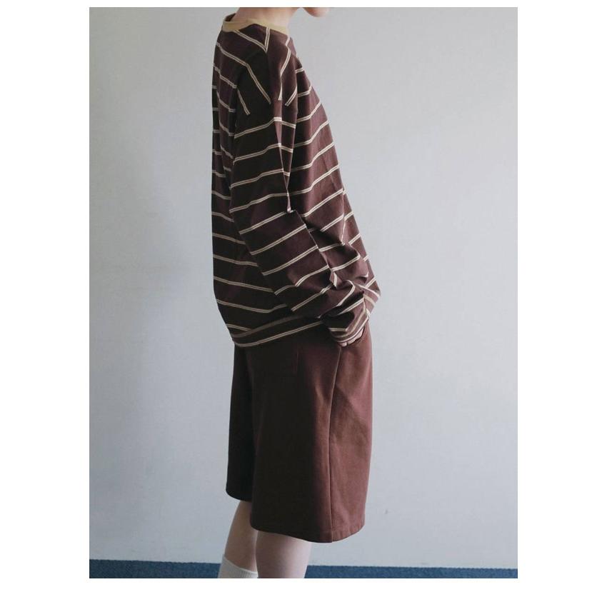 anuke（アンヌーク） anuke 2026Prefall トップス Border Loose Long T