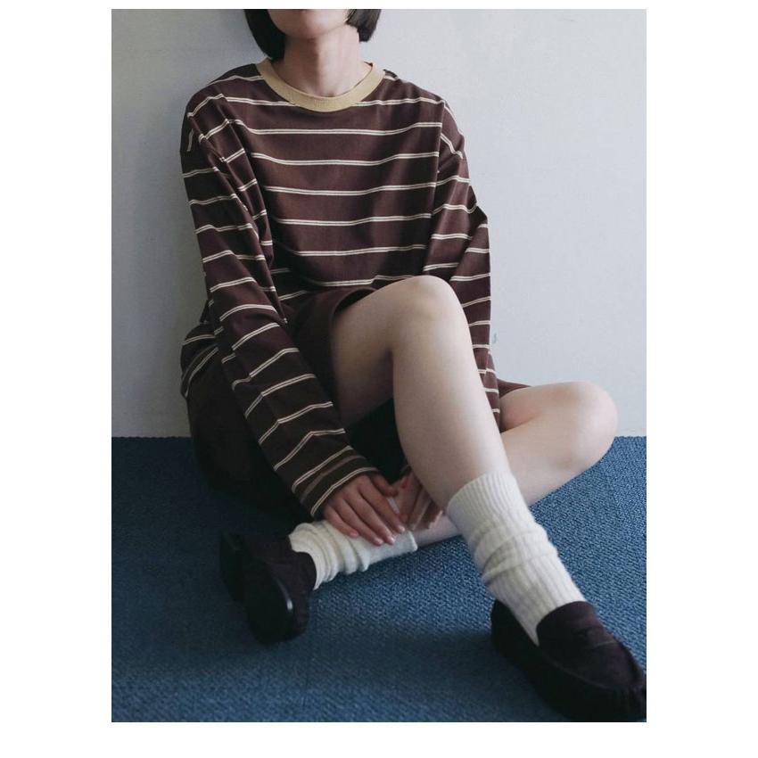 anuke（アンヌーク） anuke 2026Prefall トップス Border Loose Long T