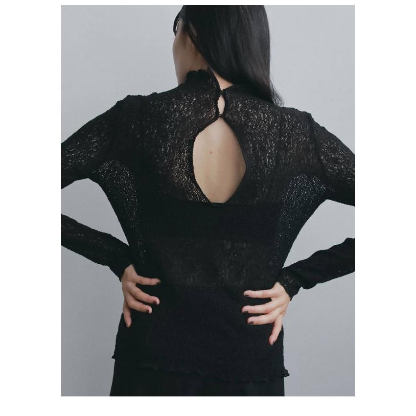 anuke（アンヌーク） anuke 2026winter トップス Raschel Lace Turtle