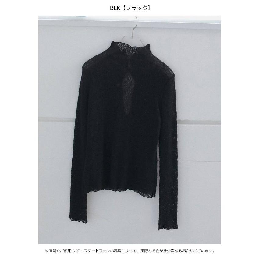 anuke（アンヌーク） anuke 2026winter トップス Raschel Lace Turtle