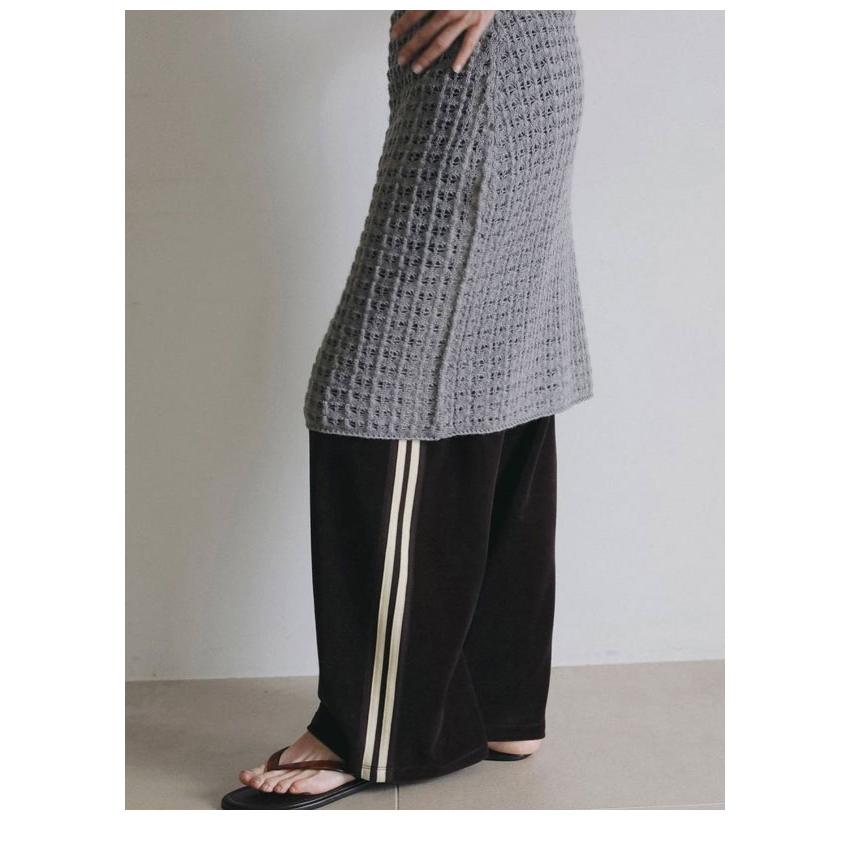 anuke（アンヌーク） anuke 2026Prefall ボトムス Velour Track Pants