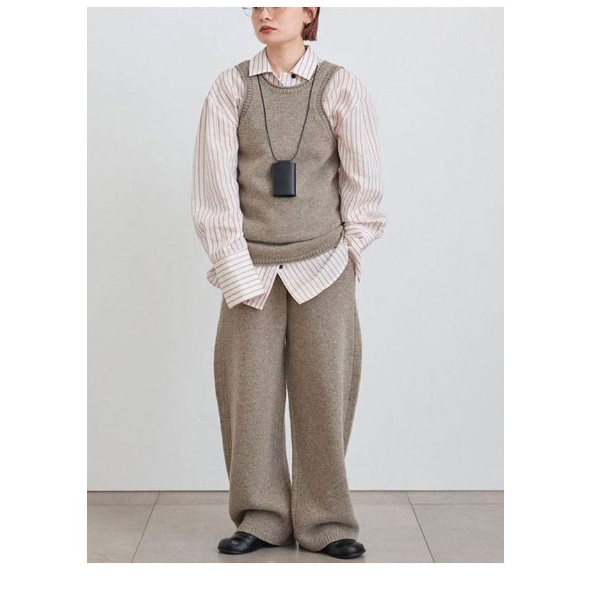 anuke（アンヌーク） anuke 2026winter ボトムス Knit Cocoon Pants 10