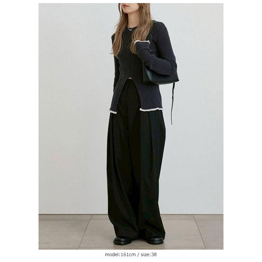 anuke（アンヌーク） anuke 2026winter ボトムス Tuck Wide Pants 10月