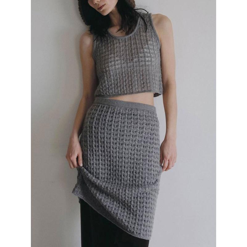 anuke（アンヌーク） anuke 2026Prefall ボトムス Pattern Knit Skirt