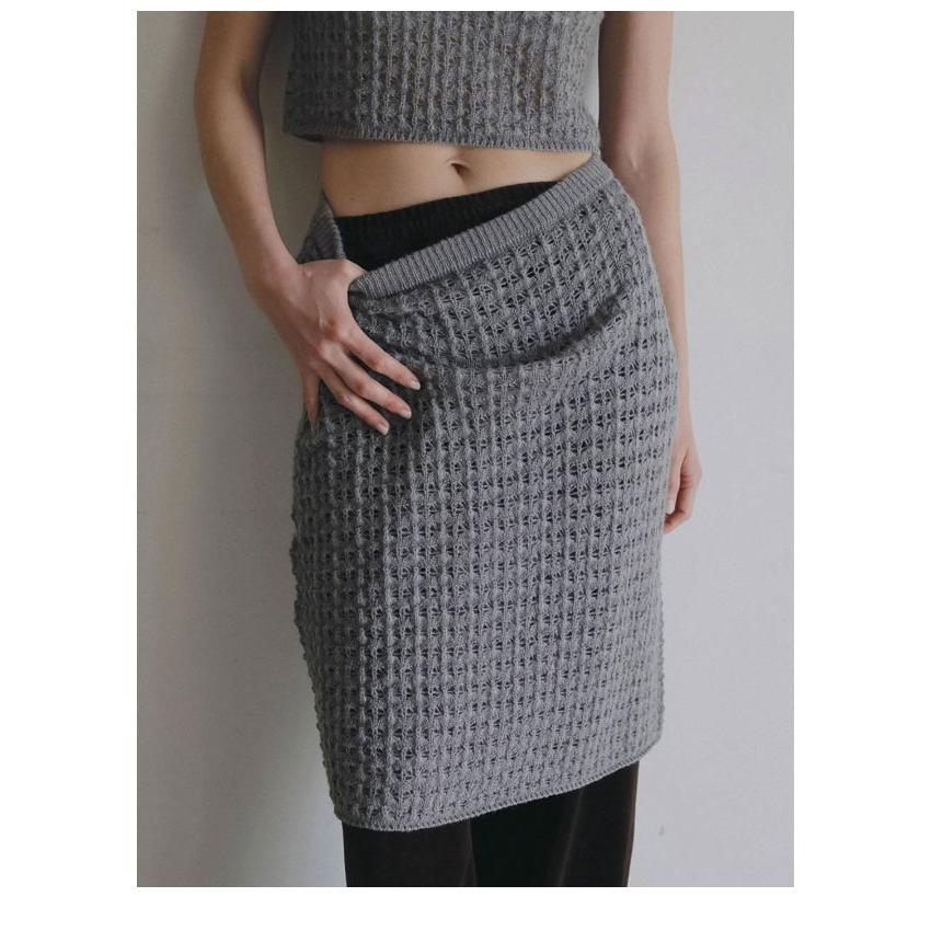 anuke（アンヌーク） anuke 2026Prefall ボトムス Pattern Knit Skirt