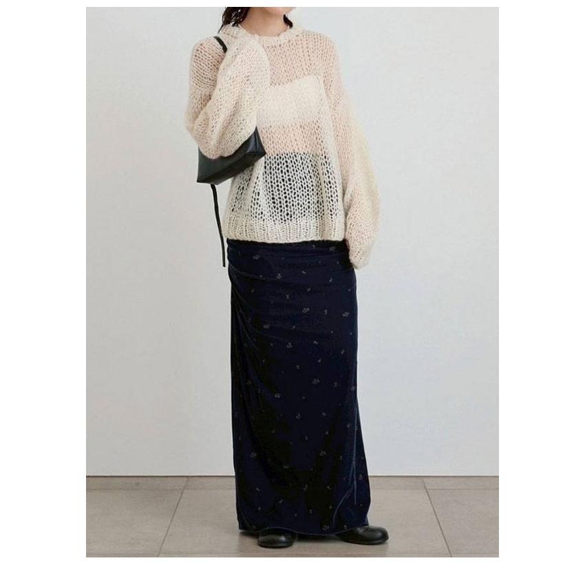 anuke（アンヌーク） anuke 2026winter ボトムス Embroidery Flower