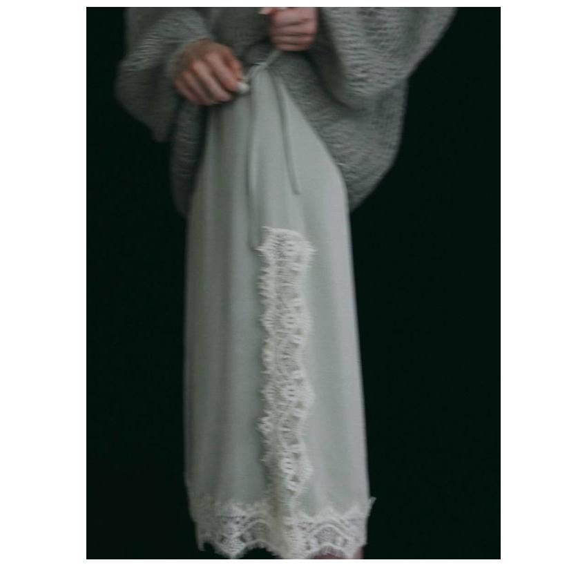 anuke（アンヌーク） anuke 2026winter ボトムス Satin Lace Skirt 10
