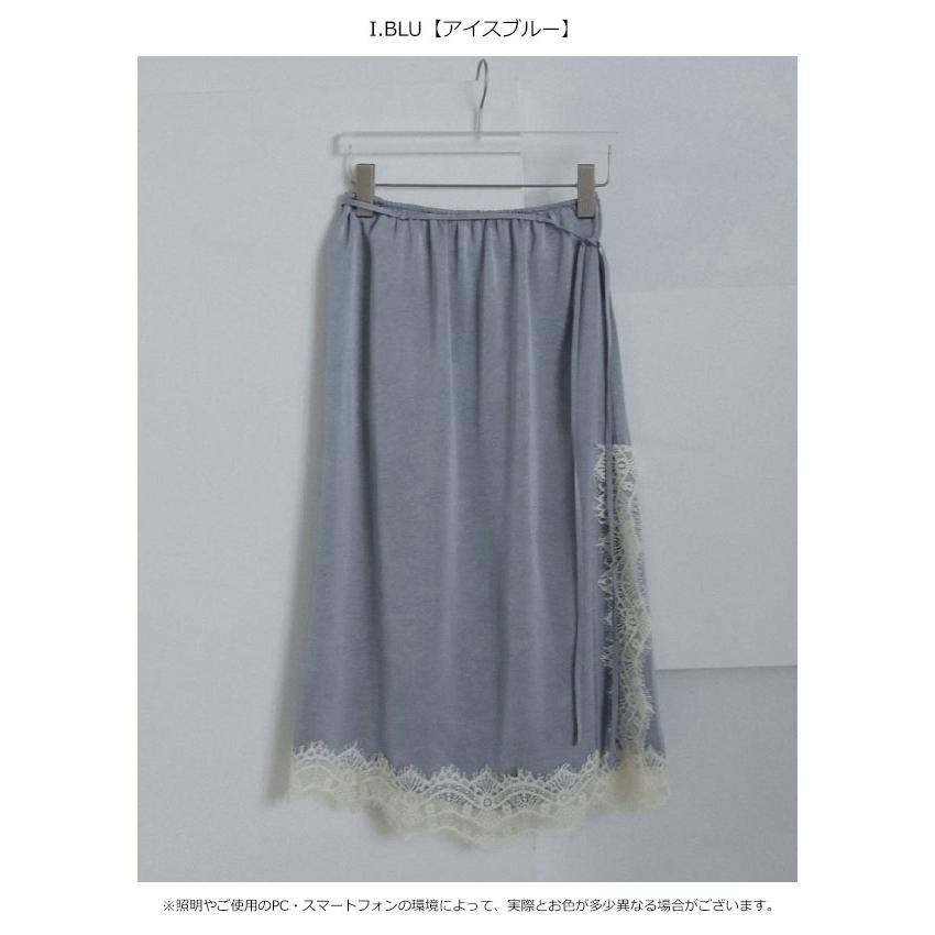 anuke（アンヌーク） anuke 2026winter ボトムス Satin Lace Skirt 10