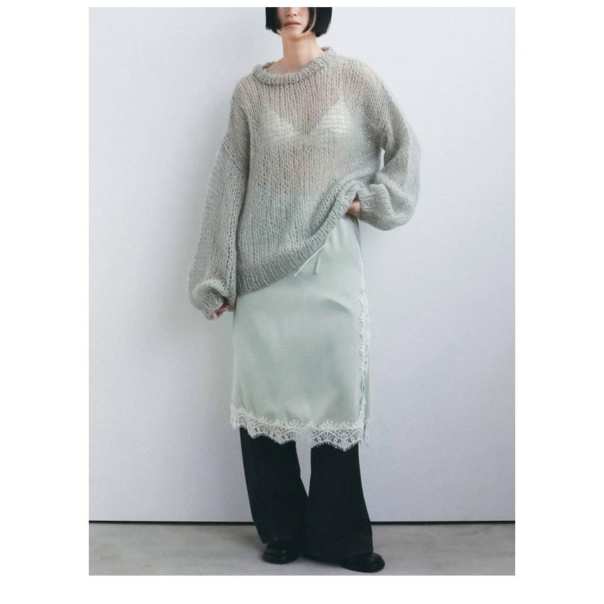anuke（アンヌーク） anuke 2026winter ボトムス Satin Lace Skirt 10