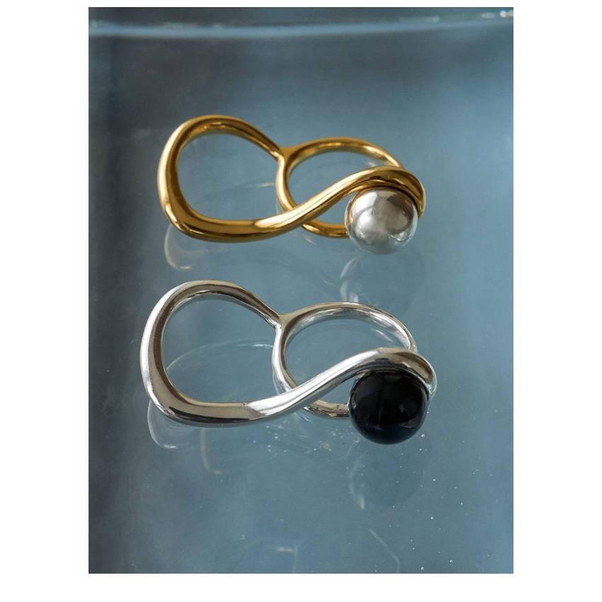 アンヌーク anuke 2026Prefall アクセサリー Ball Double Ring 7月中旬〜8月上旬予約 ボールダブルリング 指輪 26秋冬 62620902の画像