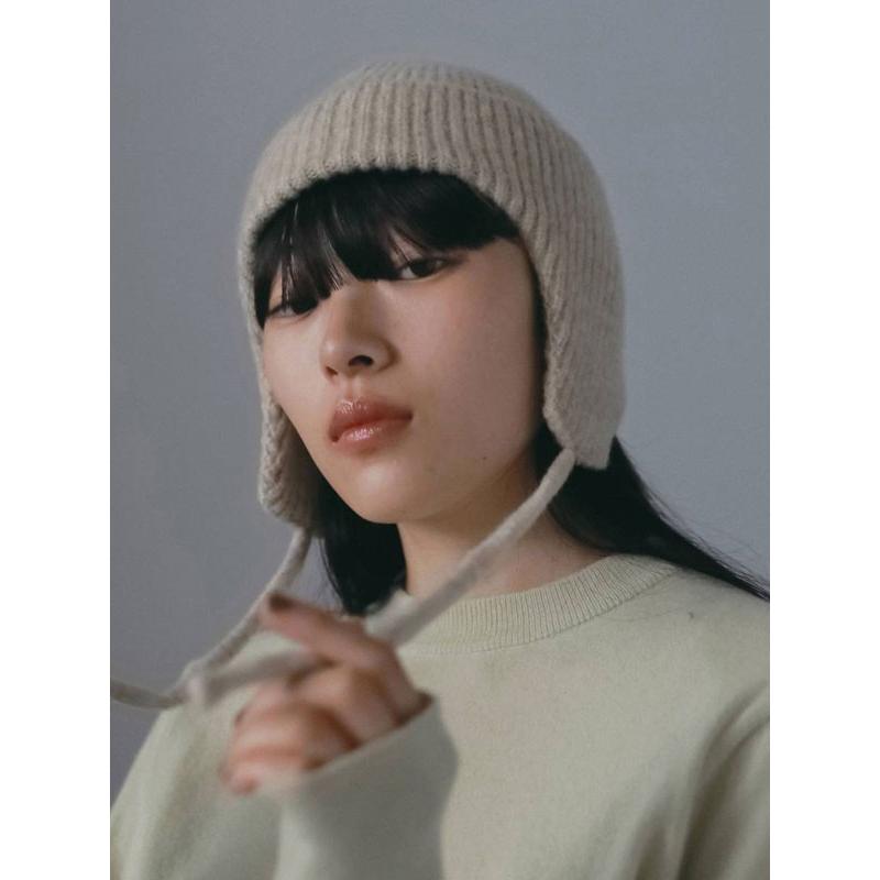 anuke（アンヌーク） anuke 2026winter 小物 Ribknit Flight Cap 11月