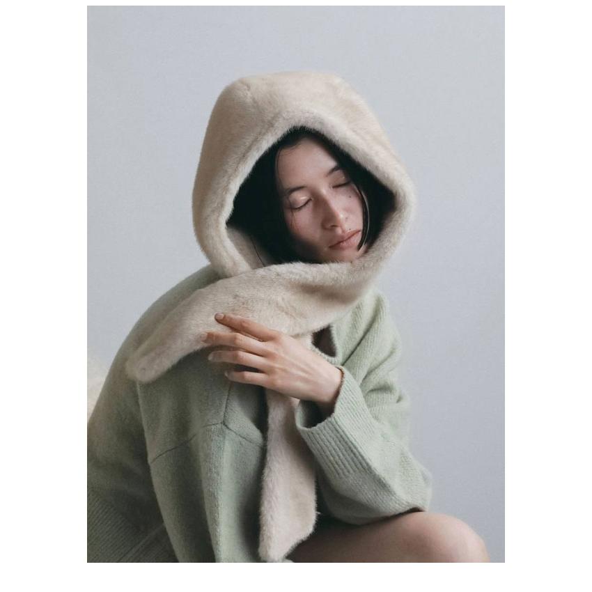 anuke（アンヌーク） anuke 2026winter 小物 Eco Minkfur Hoodie 11月
