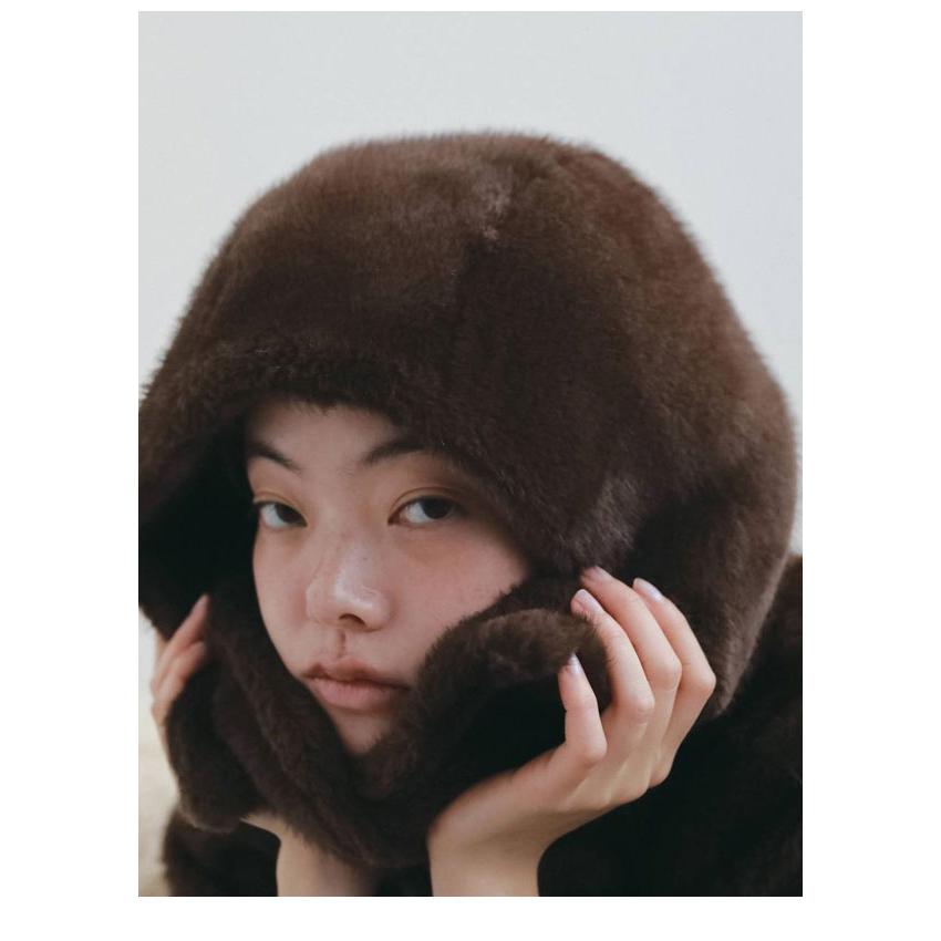 anuke（アンヌーク） anuke 2026winter 小物 Eco Minkfur Hoodie 11月