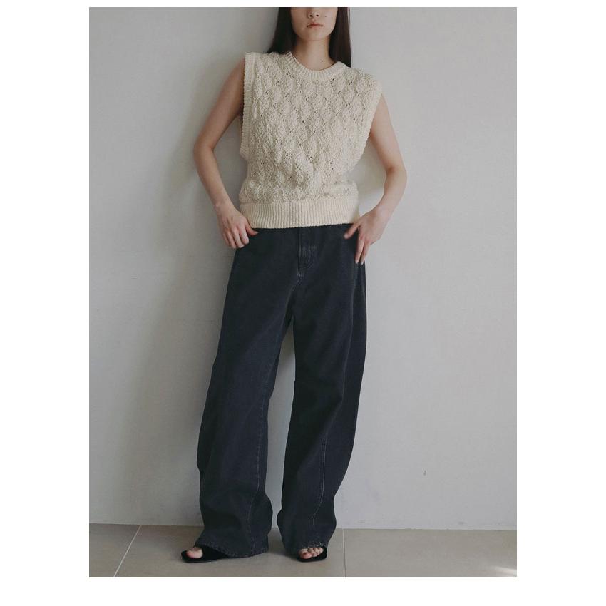 anuke（アンヌーク） anuke 2026Prefall ボトムス Panel Black Denim