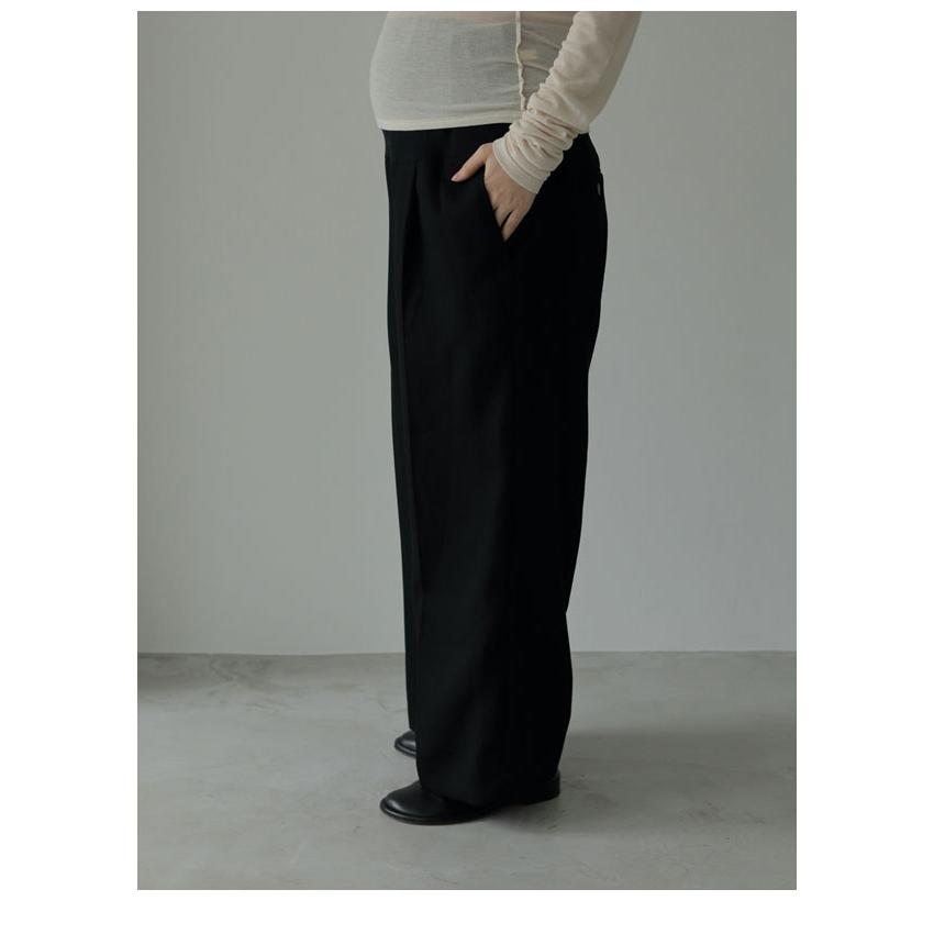 anuke 2024FallWinter アンヌーク ボトムス Reha. Tuck Wide Pants 一部9月上旬〜下旬予約 リハタックワイドパンツ ロング丈 マタニティ 72410701 72410801｜doubleheart｜12