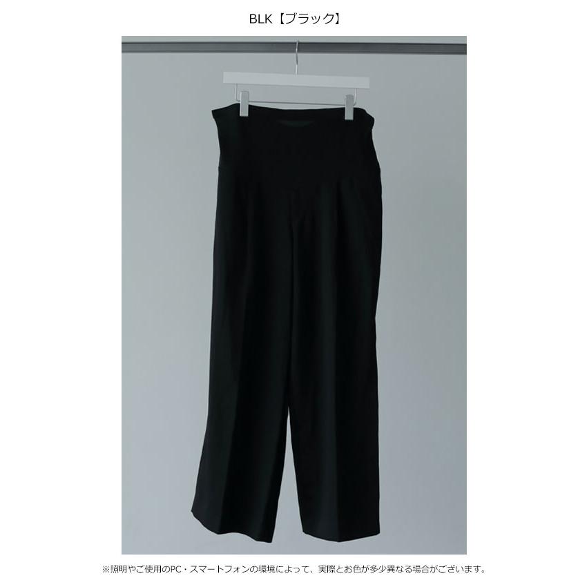 anuke 2024FallWinter アンヌーク ボトムス Reha. Tuck Wide Pants 一部9月上旬〜下旬予約 リハタックワイドパンツ ロング丈 マタニティ 72410701 72410801｜doubleheart｜02